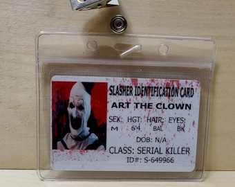 Art The Clown Slasher Identification ID Card
