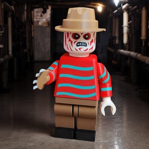 9&#39;&#39; tall Big Brick Freddy Krueger Mini-Figure 3D Printed