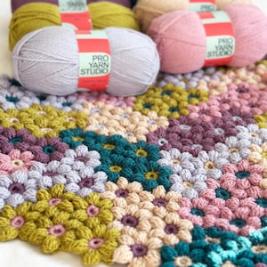 Kit de crochet pour couverture de jardin d'hiver, avec tout ce qui est inclus, un motif de crochet facile, un crochet et tout le fil nécessaire