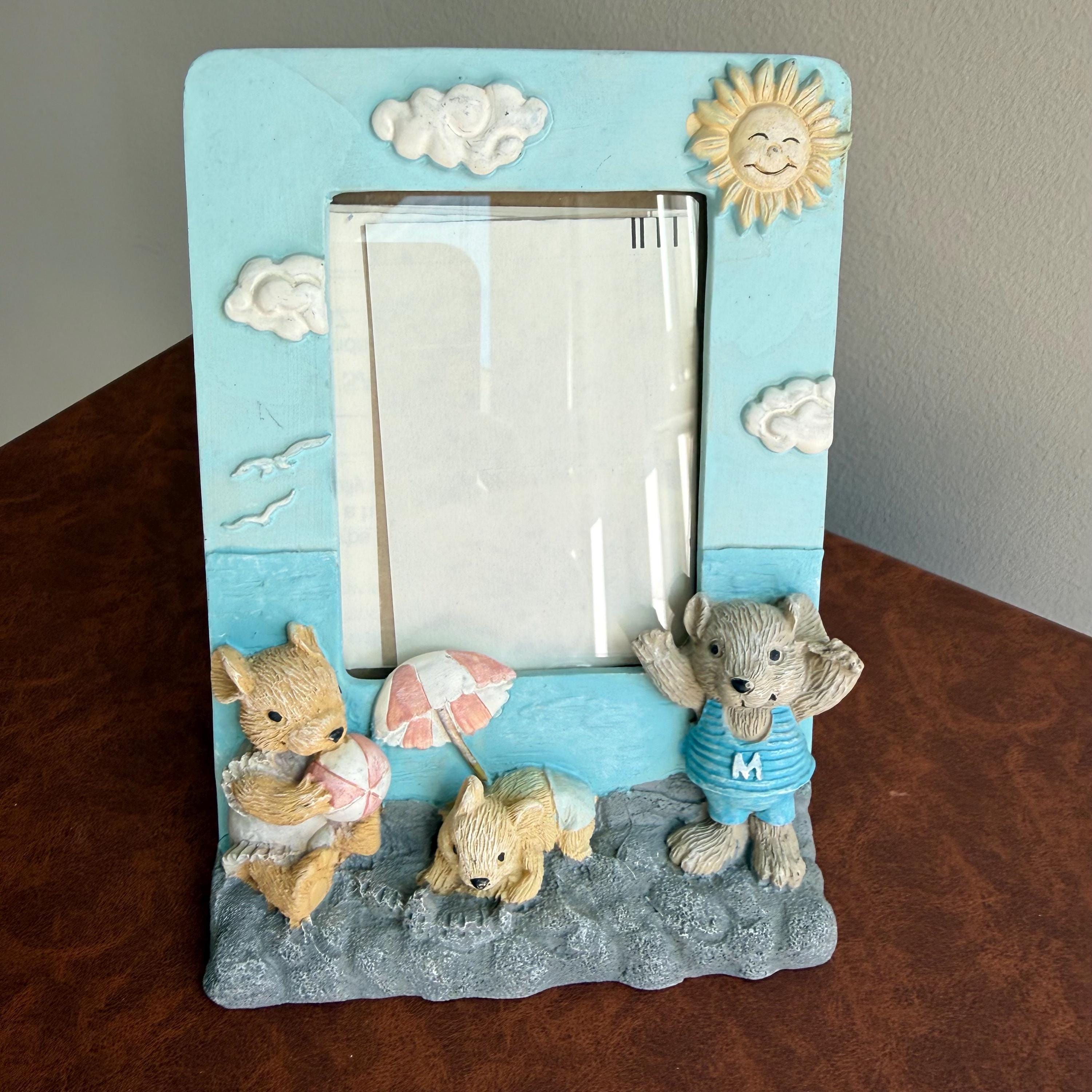 Vintage Teddy Bear Picture Frame - Etsy