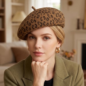 Vintage Leopard Beret - Etsy