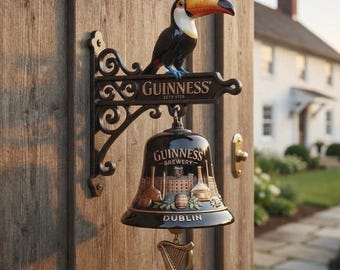 Guinness Toucan Bell | Metal & Resin Pub-Style Door Hanger (29cm)