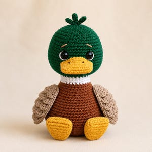 Gräsands virkmönster, Amigurumi plyschleksak, enkel djurvirkning (digital nedladdning)