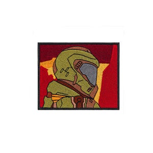 Geborduurde Doomguy In Hell-patch | Doom-borduurwerk | Doom Slayer-patch | Geborduurde retrogame-patch, Doom Game-cadeau