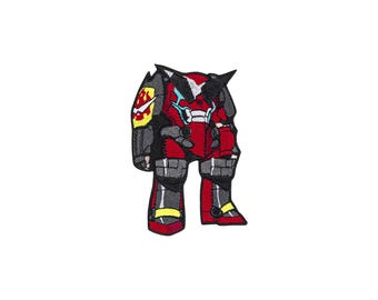 Anime Mecha Embroidered Patch, Giga Drill Mecha Patch, Anime Robot Iron on Embroidery, Manga Robot Patch, Anime Mecha Gift