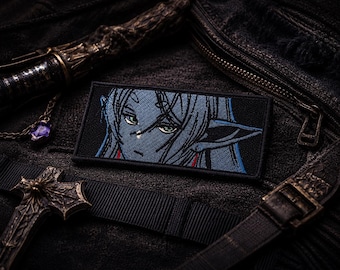Anime Elf Mage Embroidered Patch, Fantasy Manga Elf Embroidery, Anime Elf Waifu Patch, Manga Elf Character, Hero Party Elf Mage Gift