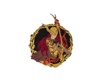 Elden Ring Malenia geborduurd embleem / Elden Ring embleem met borduurwerk / Godin van de Rot embleem / Malenia Blade of Miquella strijkbaar embleem (cadeau)