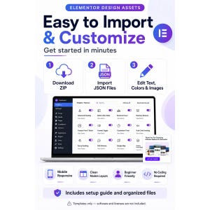 50+ Elementor Website Sections Pack | WordPress Templates (Digital Download) image 3