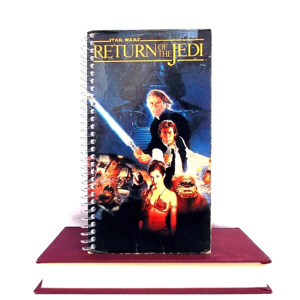 Recycled Notebook From Star Wars VI: Return of the Jedi Vintage VHS Cover - Upcycled Repurposed