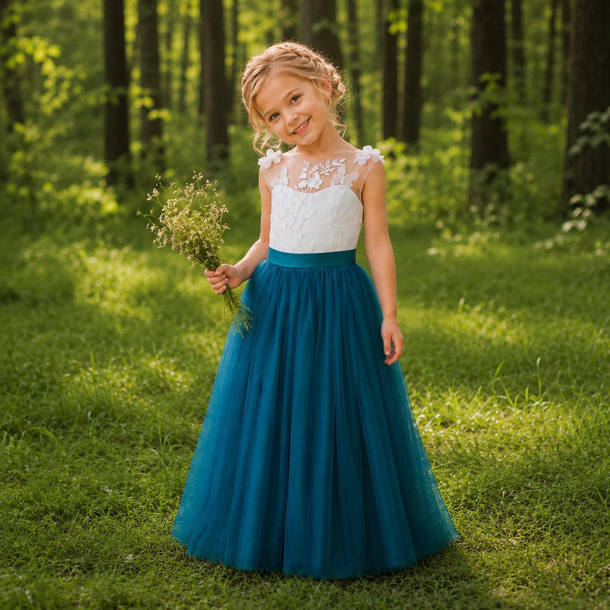 blue floral junior bridesmaid dress May Days Boys Rosey is a wonderful Plus Size Gothic Wedding Size:USA 8 (M)/40 in.(102 cm)Garment Chest