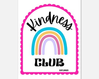 Kindess Club - Poster classico su carta opaca rosa e blu