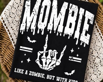 Mamma Zombie PNG, Divertente grafica di mano scheletrica di Halloween (Download digitale)