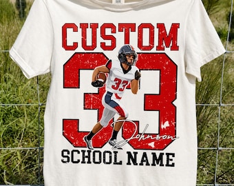 PNG personalizzato per la mamma di un calciatore, design personalizzato per la maglia con il numero del giocatore, regalo PNG per la sublimazione a tema scolastico