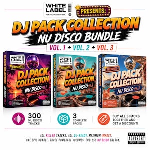 300 Nu Disco Tracks for DJs – DJ Pack Bundle, WAV MP3, BPM & Key Analyzed | Instant Download |