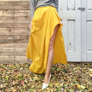 Emilia Sunshine Super Skirt, one generous size, reclaimed fabric image 4