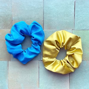 Set of Two ReClaimed Silk Scrunchies image 1