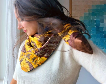 Foulard en soie et cachemire recyclés