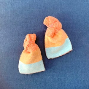 Cozy Colorblock Earrings - from Recycled Sweater