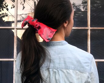 Blooming Bow Scrunchy - ReClaimed Silk/Cotton