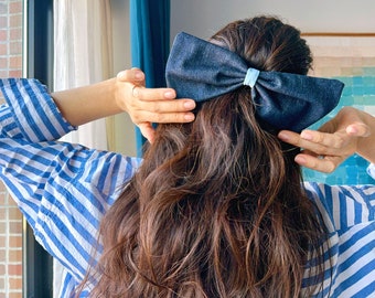 ReClaimed Denim Hair Bow