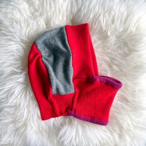 Red Recycled Cashmere Balaclava image 7