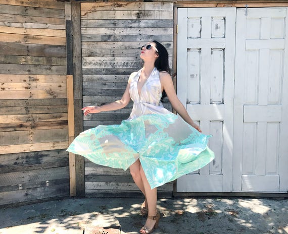 slim fit dress slacks Sky Blue Halter Satin Mermaid Open Back Long Formal Prom Dresses Sky Blue / 4 main image 0