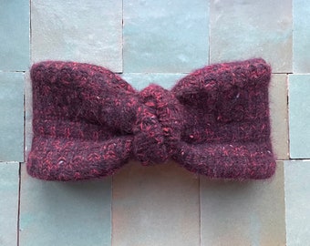 Burgundy Red Recycled Cashmere Cozy Headband