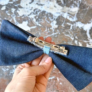 ReClaimed Denim Hair Bow image 5