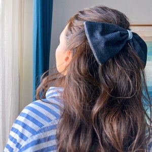 ReClaimed Denim Hair Bow image 2