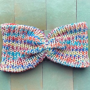 Rainbow Recycled Cotton & Cashmere Cozy Headband, Ivory