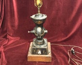 Vintage Enterprise MFG Coffee Grinder LAMP Marked MONDEAUX No Shade