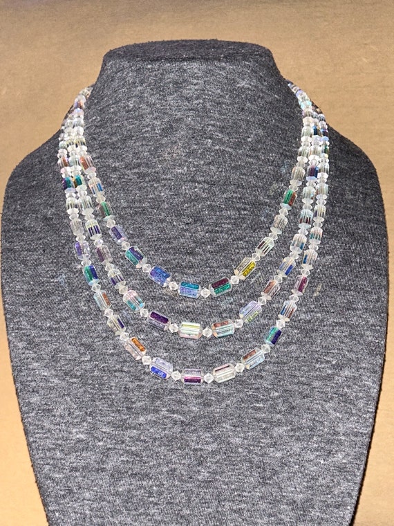 Vintage Clear Quartz Layered Necklace - image 1