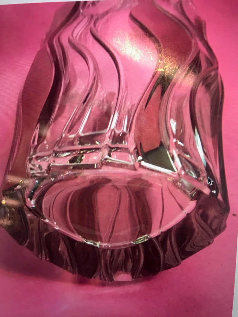 Lead Crystal Vase 13 Tall Bohemia Czech Republic Hollywood Regency