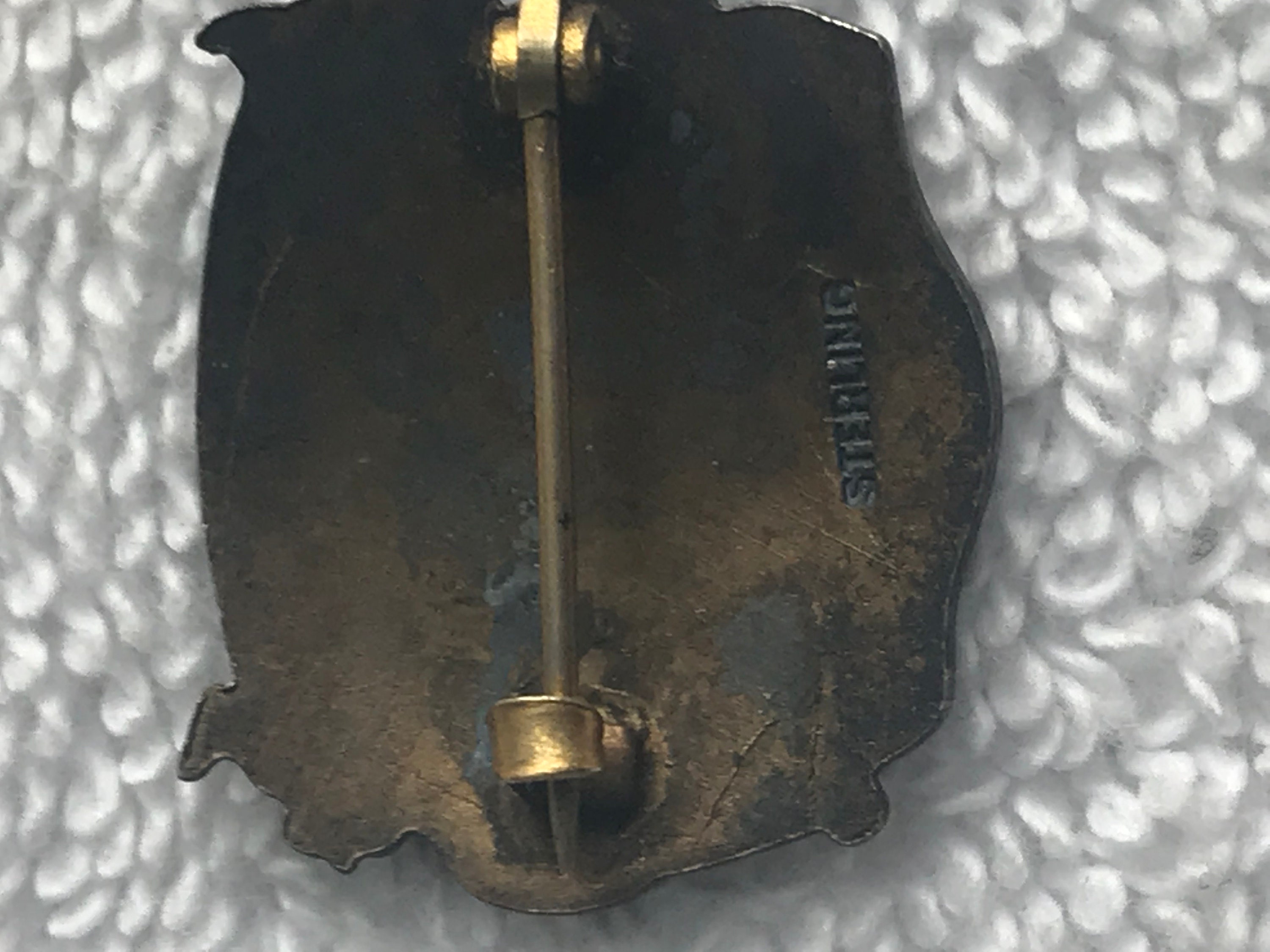 Vintage Pin Sterling Silver Esto Perpetua IDAHO 1 Inch Let It Be State