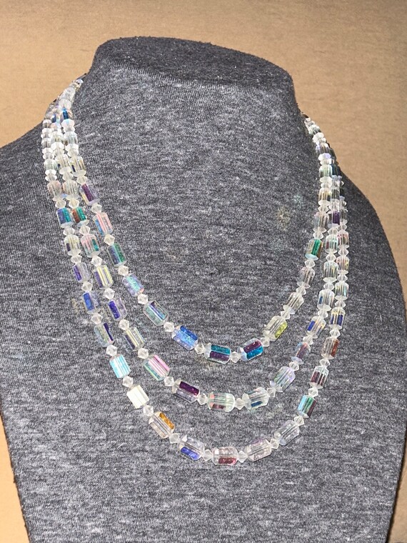 Vintage Clear Quartz Layered Necklace - image 2