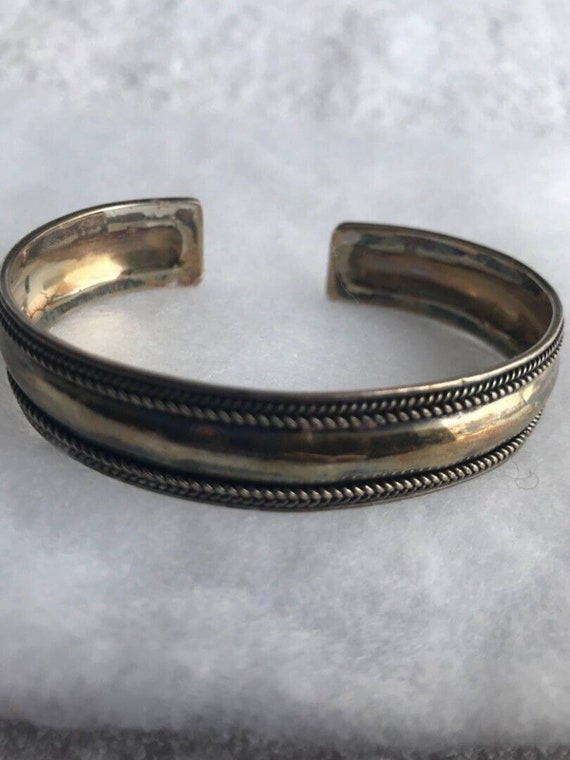 bangle southwestern 925 SILVER cuff bracelet sout… - image 1