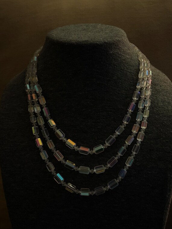 Vintage Clear Quartz Layered Necklace - image 3