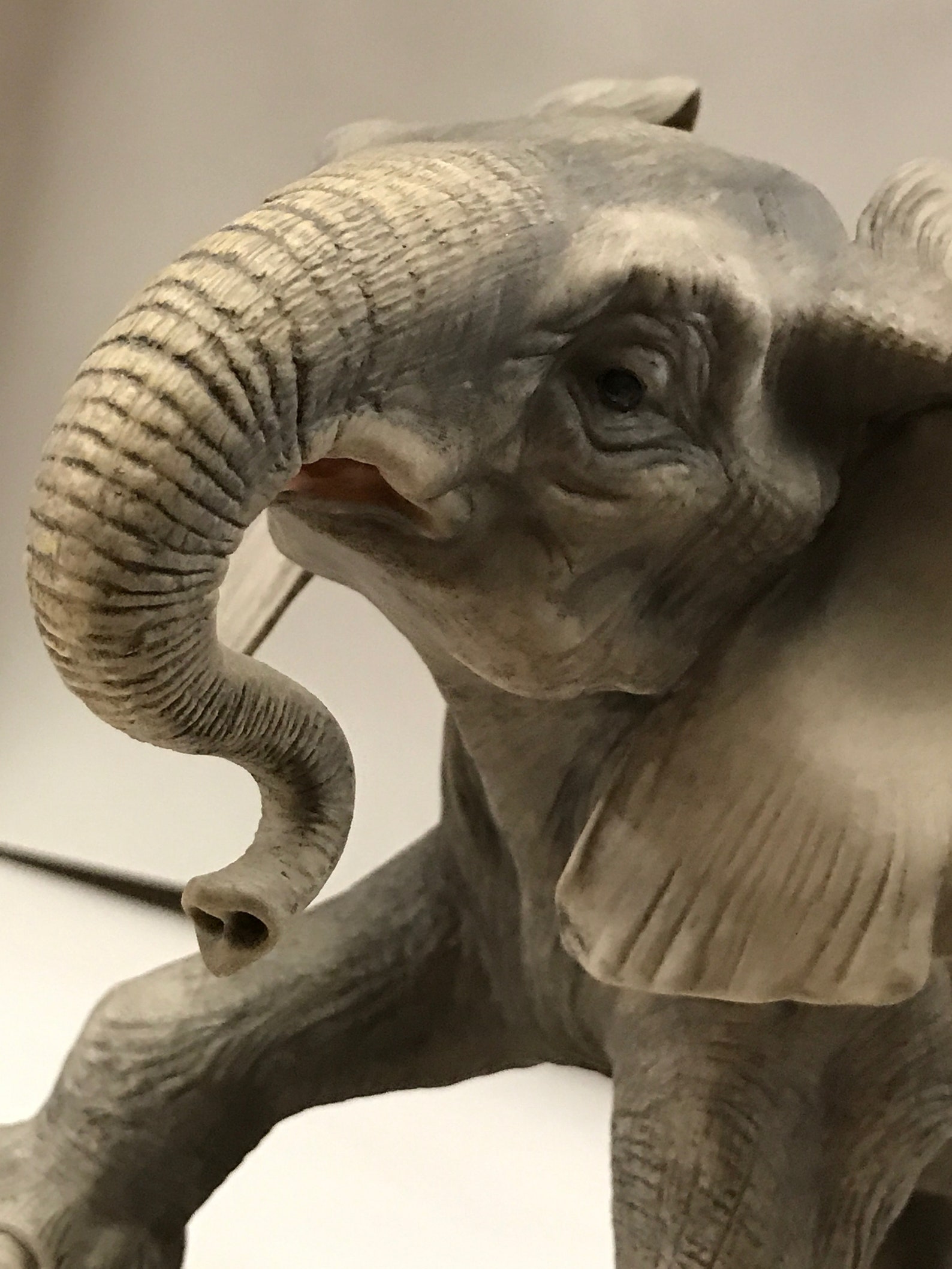 Large Boehm Porcelain Bisque African Elephant 20044 Statue Figurine