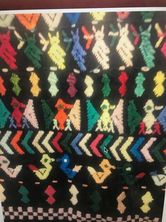 Vintage Embroidered Intricate Guatemala Huipil Bl… - image 2