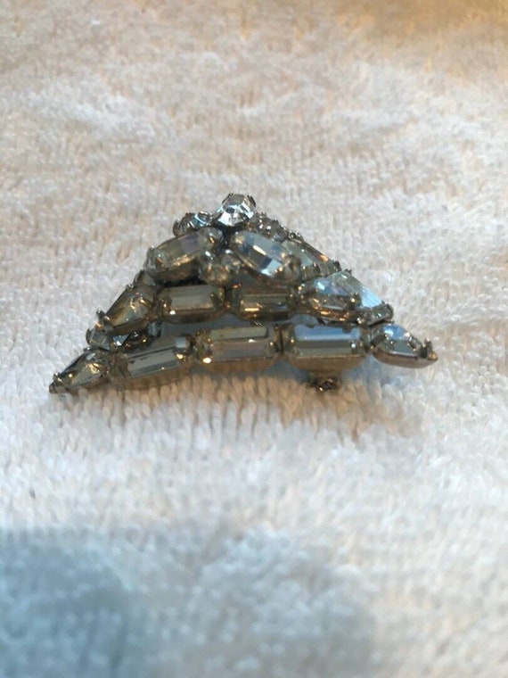 Vintage marked WEISS brooch pin 2 inch Mid centur… - image 2