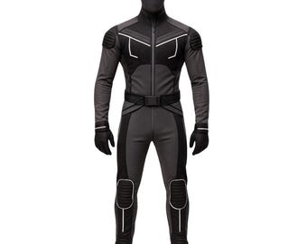 Shadow Division Tactical Bodysuit, Futuristic Spy Costume, Black Combat Sci-Fi Outfit