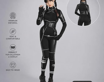 Wednesday Addams Cat Bodysuit The Addams Family Cosplay Female Costume