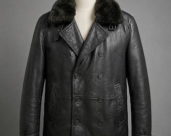 Leon S. Kennedy RE9 Real Leather Shearling Collar Jacket For Resident Evil Cosplay