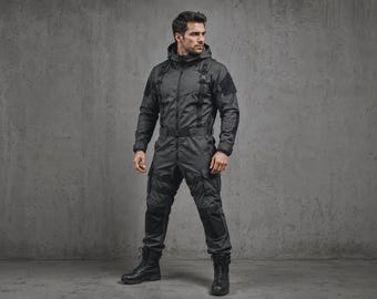Men's Tactical Techwear Outfit, Cyberpunk Streetwear, Utility Jacket Cargo Pants
