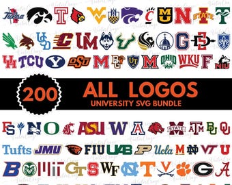 200+ University SVG Bundle | Game Day College Logos (Digital Files)
