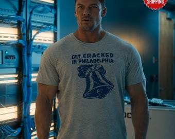 Reacher Get Cracked in Philadelphia Shirt, Liberty Bell T-Shirt, Reacher Season 4 Inspired Tee, Philly Graphic Shirt, TV Show Gift