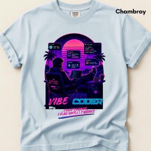 Vibe Coder Shirt, Comfort Colors, AI Coding Tee, Programmer Gift