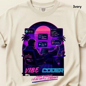 Vibe Coder Shirt, Comfort Colors, AI Coding Tee, Programmer Gift