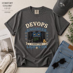 DevOps Engineer Shirt, Comfort Colors 1717, DevOps Tee, IT Engineer Gift, Sysadmin Shirt, Cloud Engineer Tee