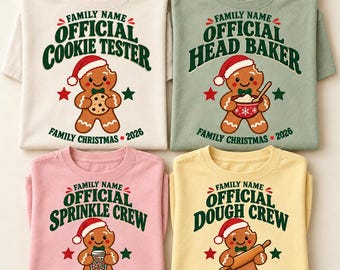 Official Christmas Baking Crew Personalized Family Shirt S-4XL